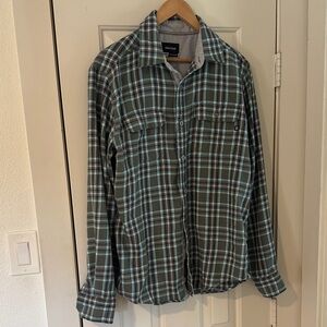Marmot Blue and Brown Plaid Shirt